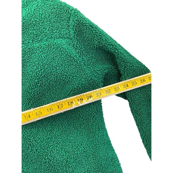 Lilly Pulitzer Sherpa Pullover Cozy Half Zip Pockets Green Size Small - Picture 12 of 14